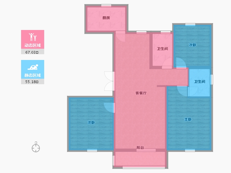 山东省-青岛市-中车小镇-110.00-户型库-动静分区