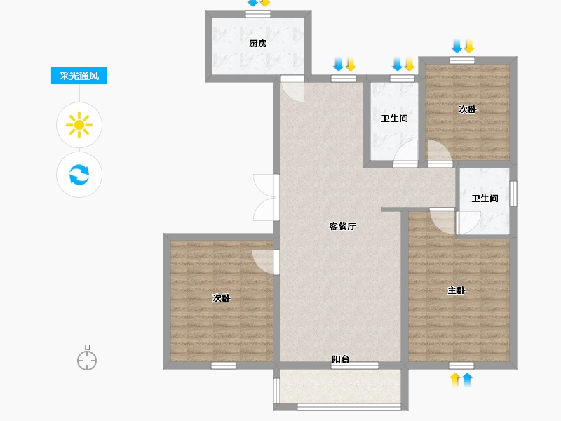 山东省-青岛市-中车小镇-110.00-户型库-采光通风