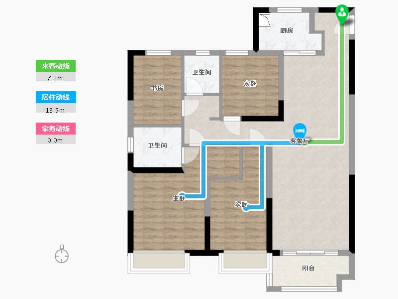 河南省-开封市-中南樾府-99.89-户型库-动静线