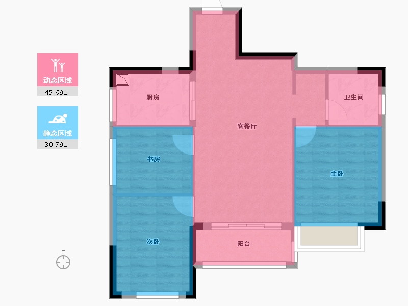 福建省-厦门市-万科金域缇香-69.00-户型库-动静分区