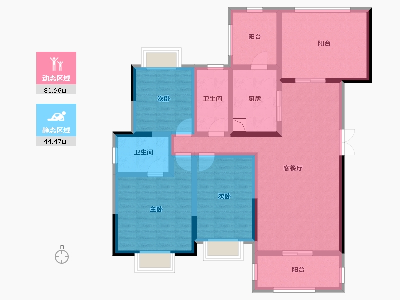 云南省-曲靖市-凤凰嘉园-111.34-户型库-动静分区