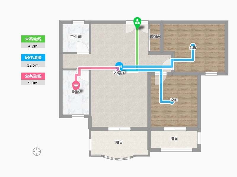 河北省-保定市-鹏洲丽城-84.99-户型库-动静线