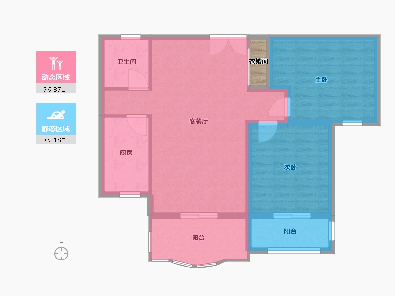 河北省-保定市-鹏洲丽城-84.99-户型库-动静分区