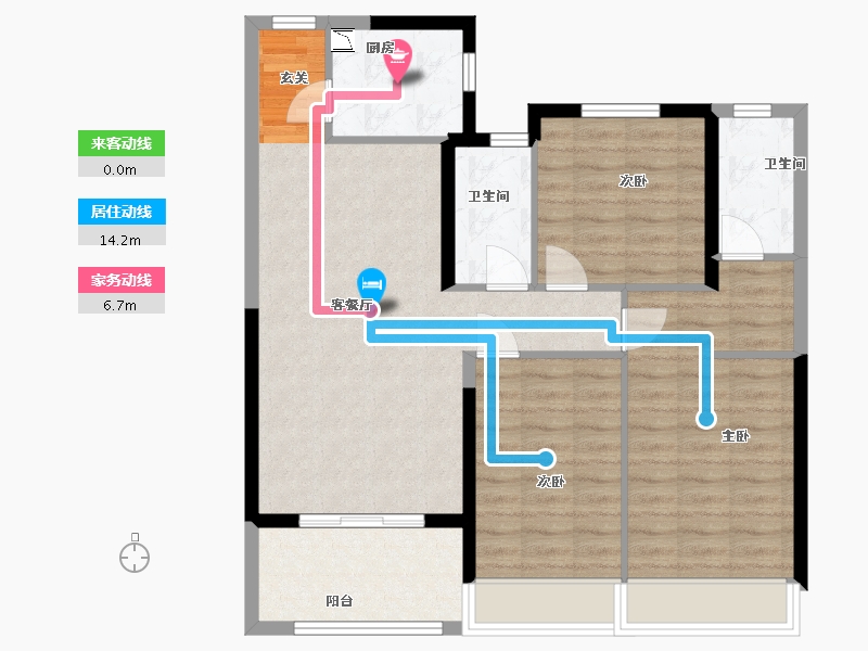 河南省-安阳市-锦瑞一品-89.59-户型库-动静线