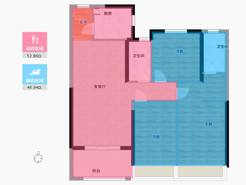 河南省-安阳市-锦瑞一品-89.59-户型库-动静分区