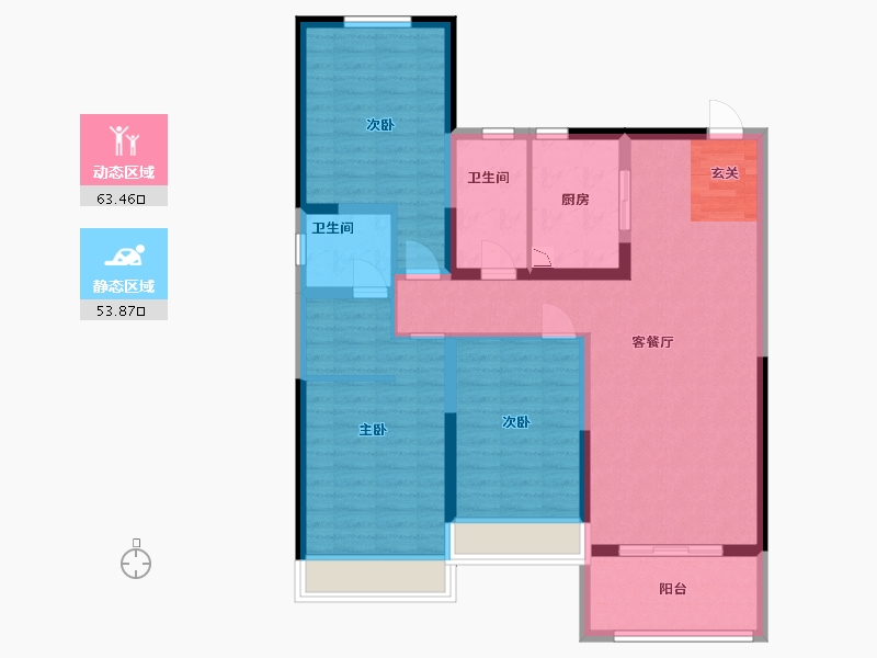 河南省-安阳市-锦瑞一品-104.79-户型库-动静分区