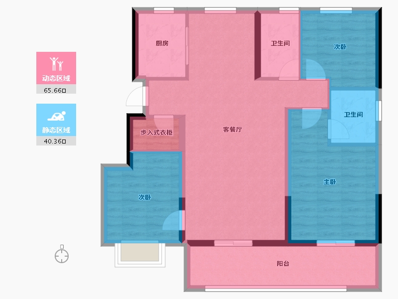 浙江省-杭州市-金地玖峯汇-95.26-户型库-动静分区