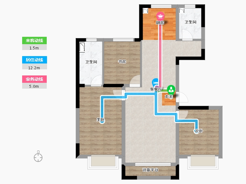 辽宁省-抚顺市-抚顺海赋外滩-85.06-户型库-动静线