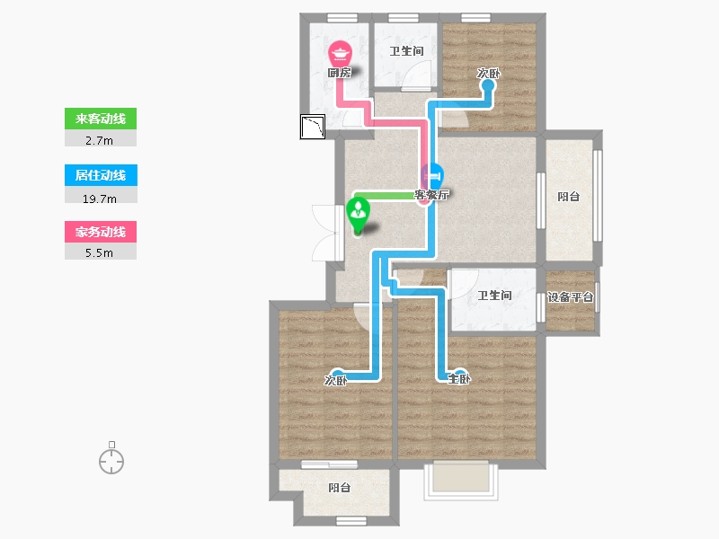 浙江省-金华市-商城嘉美广场-77.51-户型库-动静线