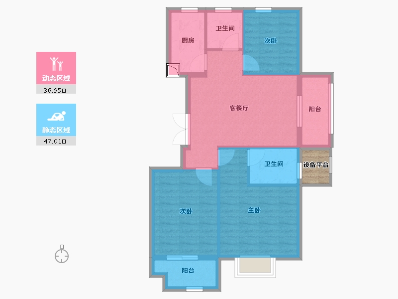 浙江省-金华市-商城嘉美广场-77.51-户型库-动静分区