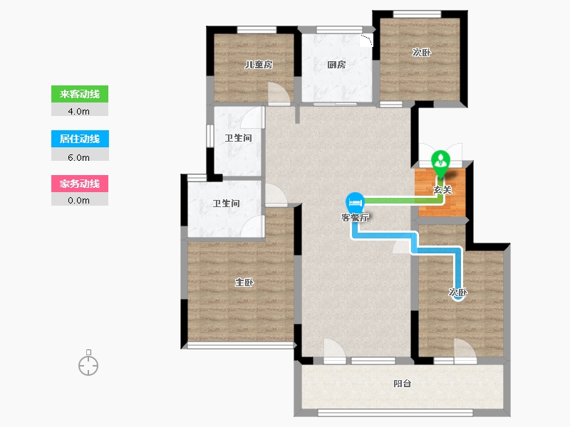 山东省-青岛市-中南世纪城（林樾）-104.00-户型库-动静线