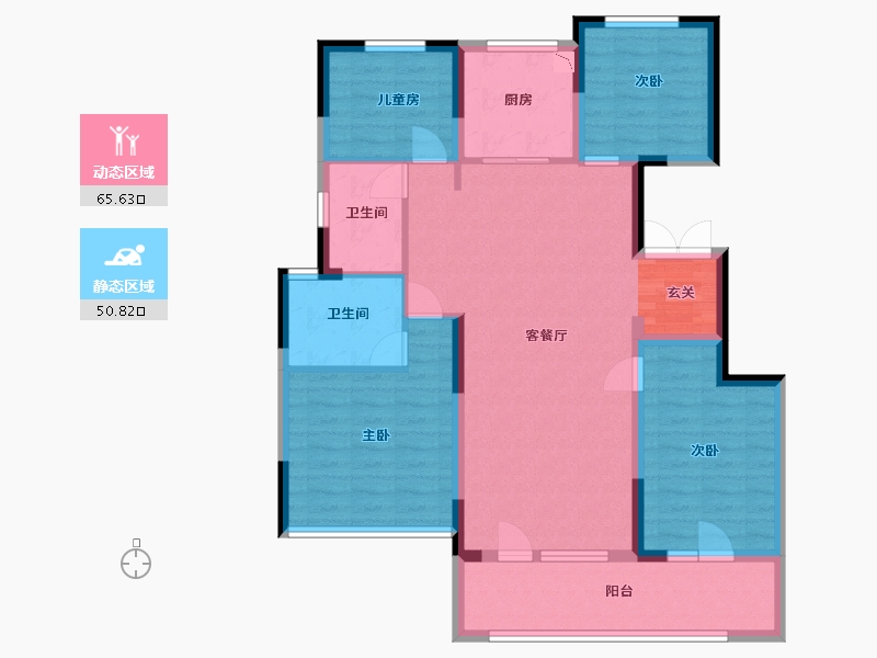 山东省-青岛市-中南世纪城（林樾）-104.00-户型库-动静分区