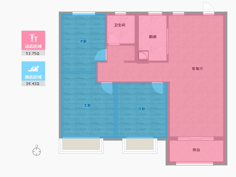 山东省-烟台市-中海锦城-80.80-户型库-动静分区