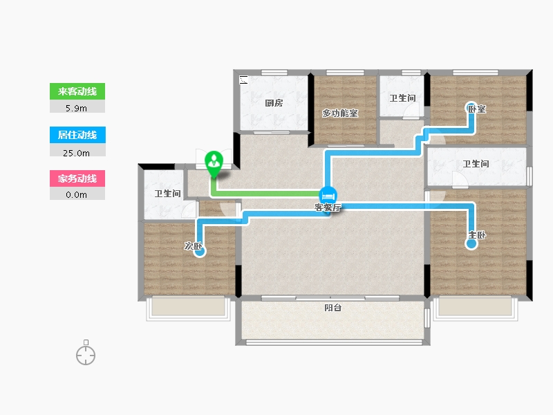 陕西省-咸阳市-碧桂园・秦都府-137.77-户型库-动静线