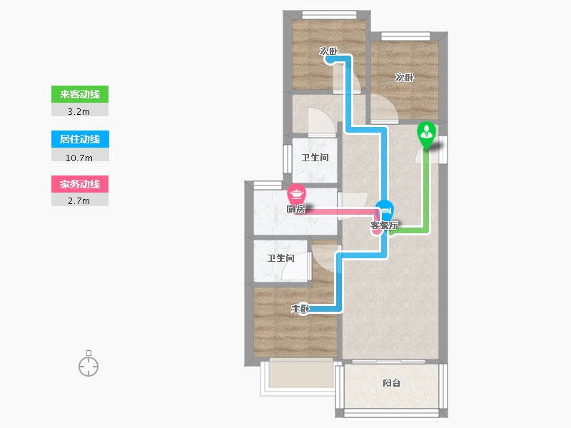 河南省-郑州市-泰山誉景-44.61-户型库-动静线