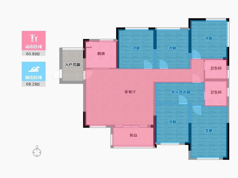 重庆-重庆市-文旅城-102.00-户型库-动静分区