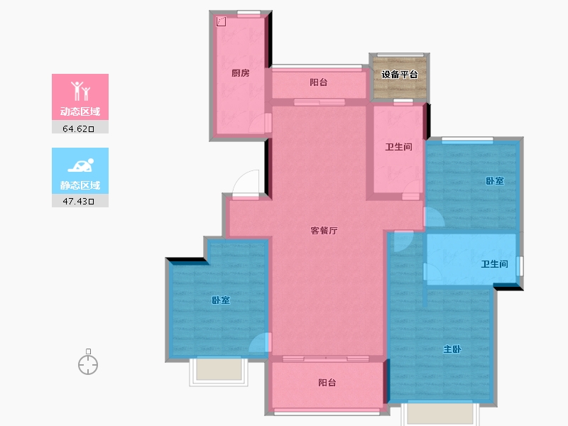 浙江省-绍兴市-恒大御澜庭-102.48-户型库-动静分区