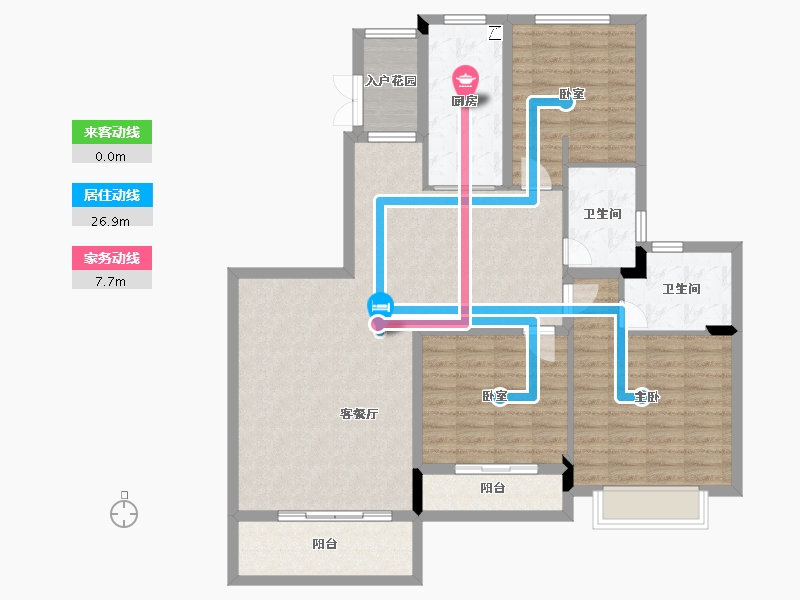 浙江省-绍兴市-恒大御澜庭-119.30-户型库-动静线