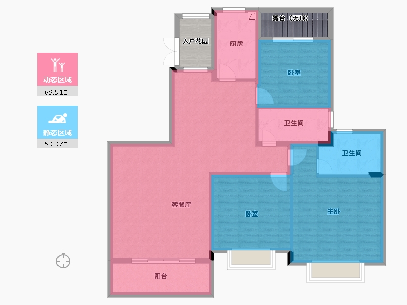 浙江省-绍兴市-恒大御澜庭-119.61-户型库-动静分区