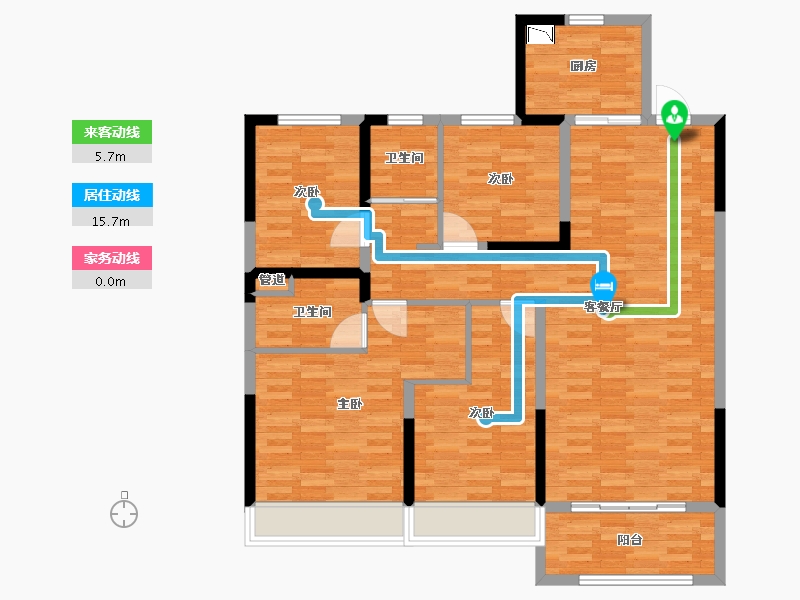 河南省-郑州市-碧桂园天澜1号楼,6号楼,8号楼,9号楼140m²-112.00-户型库-动静线