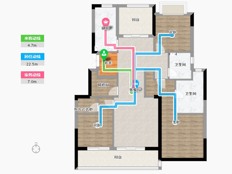 江苏省-常州市-绿城・江南里-103.00-户型库-动静线