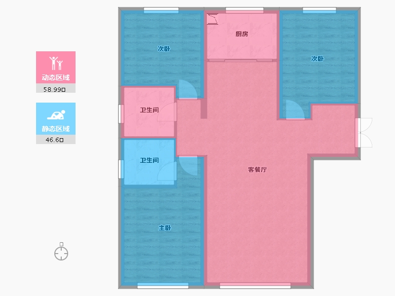 山西省-大同市-金懋府-95.57-户型库-动静分区