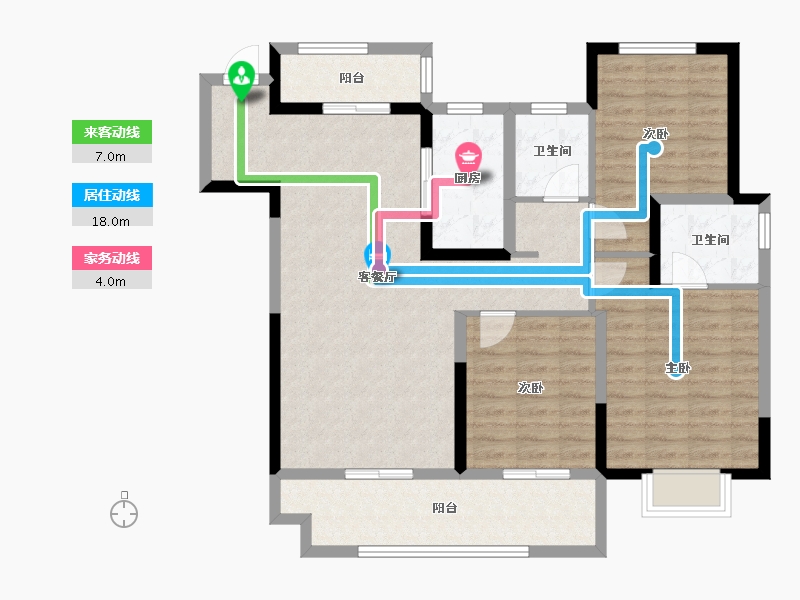 河南省-郑州市-金科旭辉・滨河赋-102.39-户型库-动静线