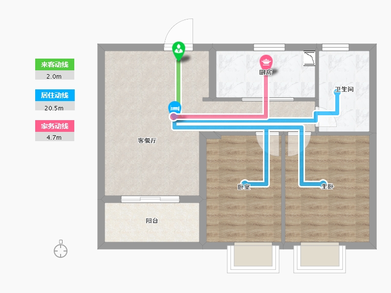 上海-上海市-首创禧悦风华-60.24-户型库-动静线