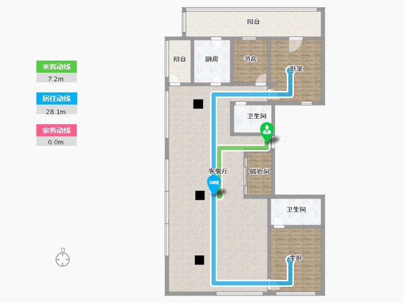 上海-上海市-中鹰黑森林11号-184.94-户型库-动静线