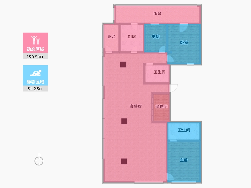 上海-上海市-中鹰黑森林11号-184.94-户型库-动静分区