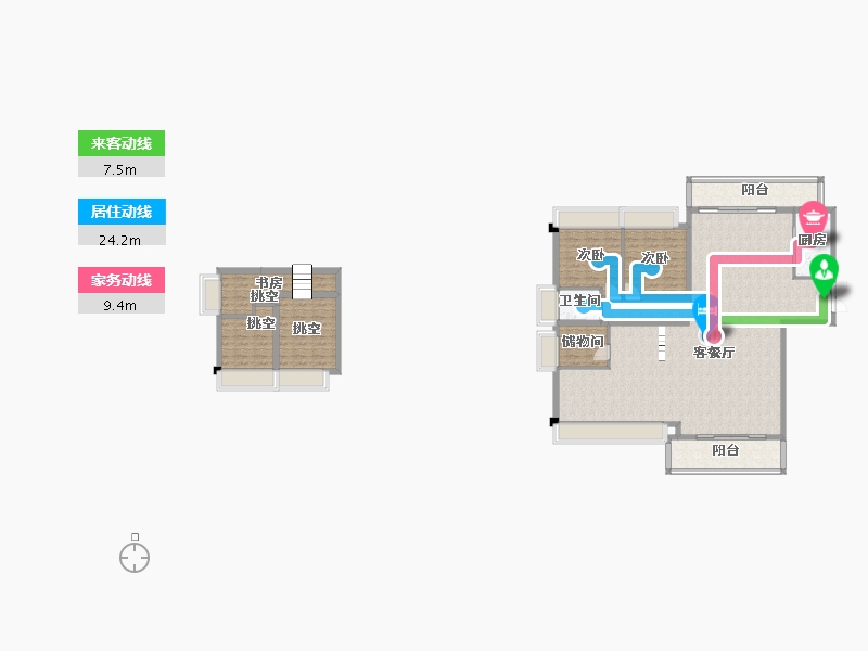 四川省-成都市-保利大国璟1栋,2栋,3栋,4栋,7栋165m²-163.21-户型库-动静线