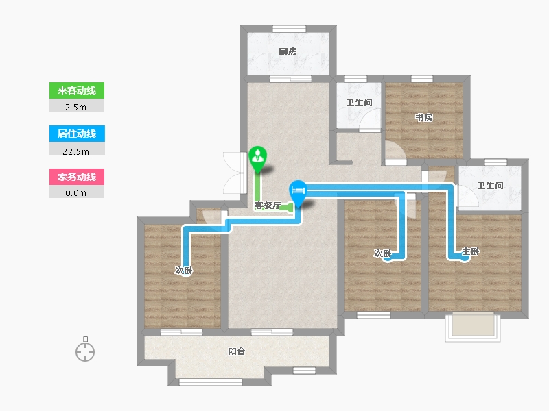 山东省-泰安市-硕园经典-101.26-户型库-动静线