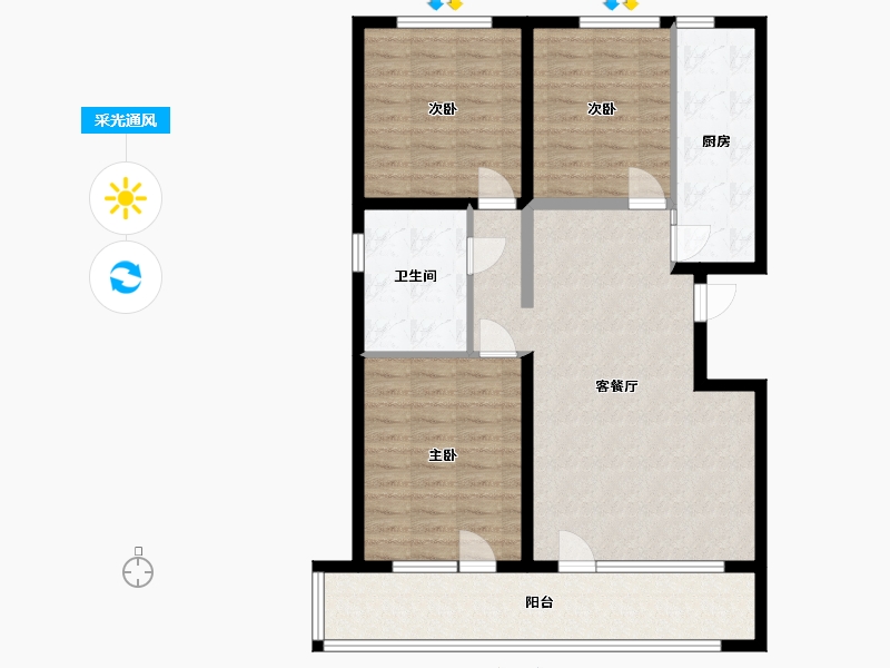 内蒙古自治区-锡林郭勒盟-溪林湾-99.26-户型库-采光通风