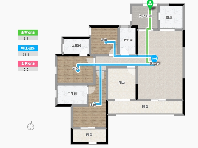 贵州省-黔西南布依族苗族自治州-棕榈岛-126.00-户型库-动静线