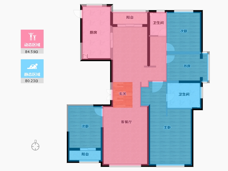 河北省-廊坊市-俪景嘉园-148.44-户型库-动静分区