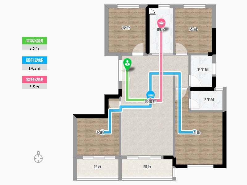 福建省-宁德市-香开观海-83.50-户型库-动静线