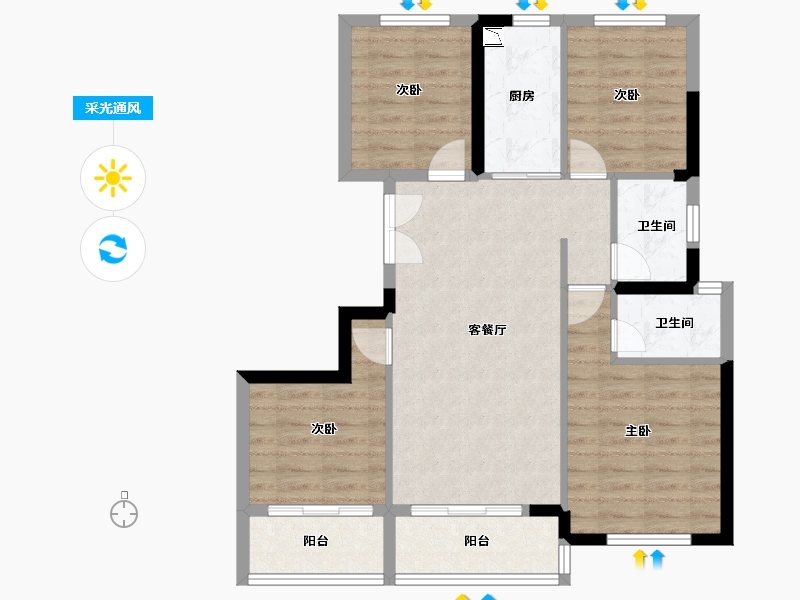 福建省-宁德市-香开观海-83.50-户型库-采光通风