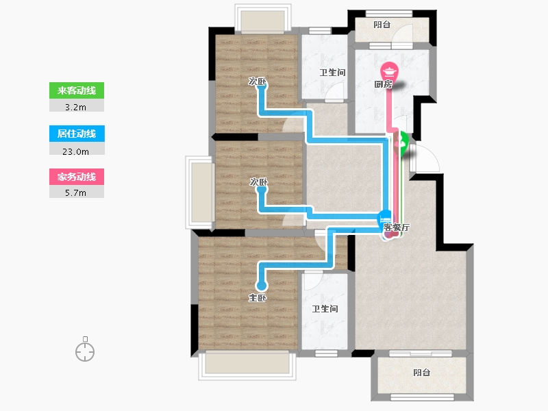 上海-上海市-佳兆业8号二期-96.29-户型库-动静线