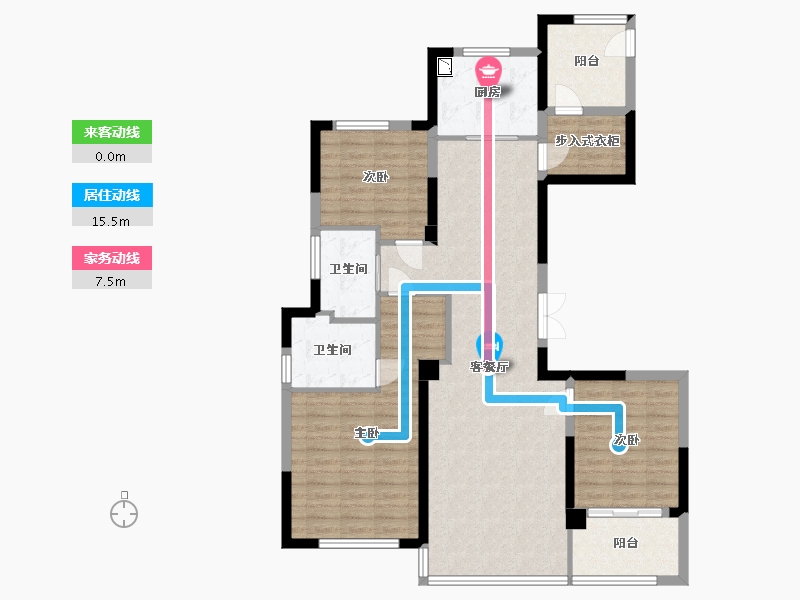 浙江省-嘉兴市-招商雍景湾-110.00-户型库-动静线