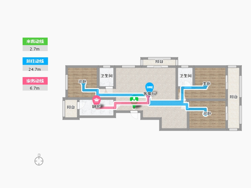 山西省-晋城市-秦庄新园小区-100.13-户型库-动静线