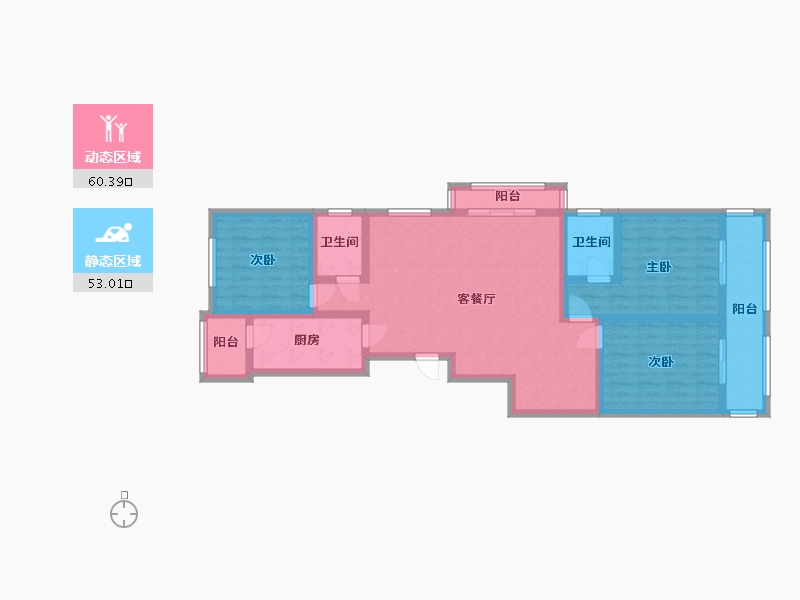 山西省-晋城市-秦庄新园小区-100.13-户型库-动静分区