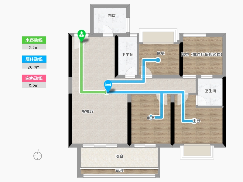 湖南省-衡阳市-金钟.央玺-86.05-户型库-动静线