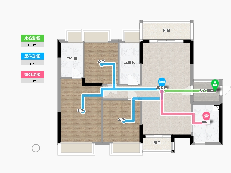 贵州省-遵义市-新蒲项目 2号-93.33-户型库-动静线