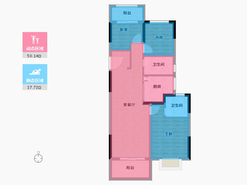 上海-上海市-越秀向东岛-77.72-户型库-动静分区