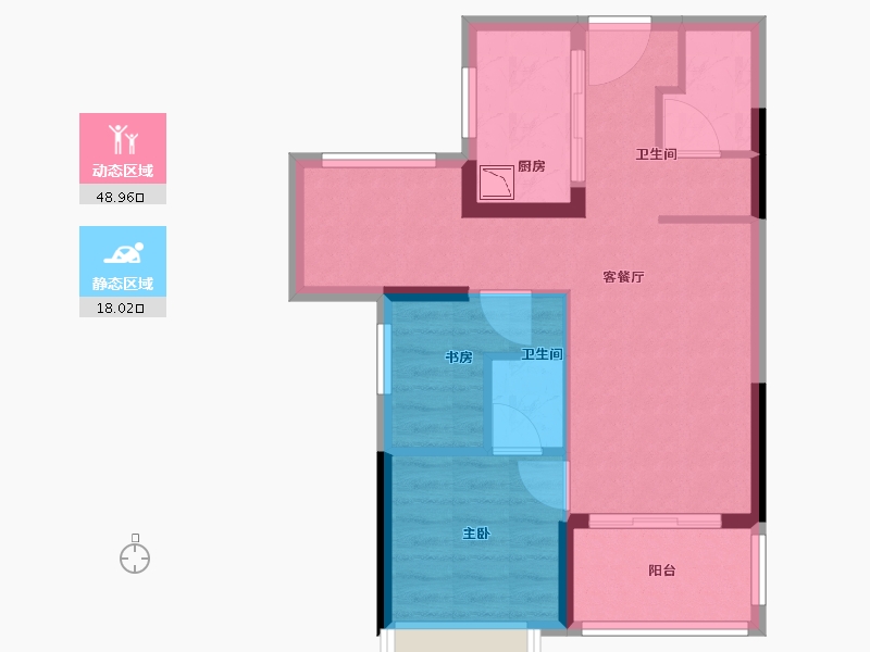 福建省-福州市-碧桂园铂悦府-59.18-户型库-动静分区