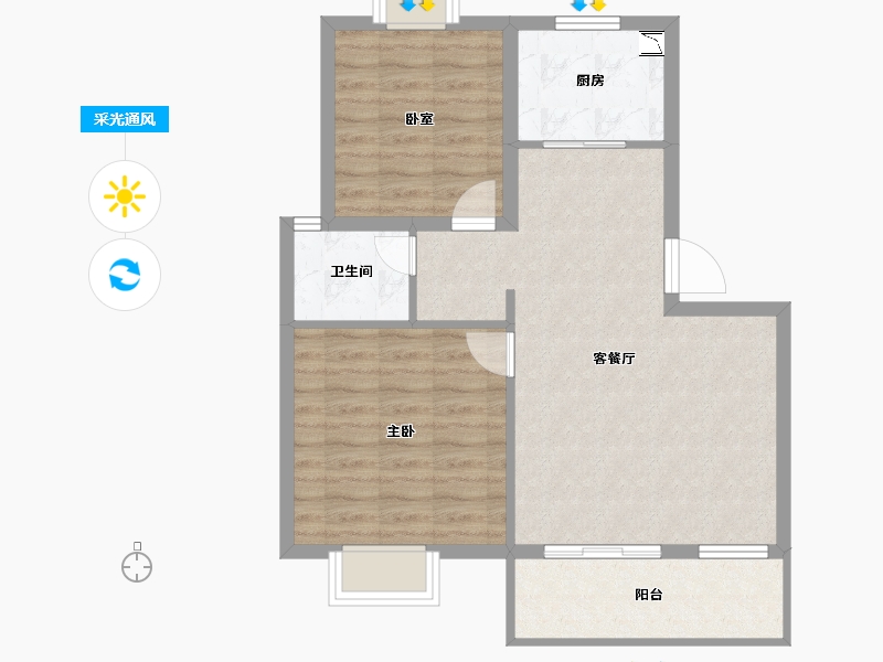 上海-上海市-中冶上河雅筑-72.10-户型库-采光通风