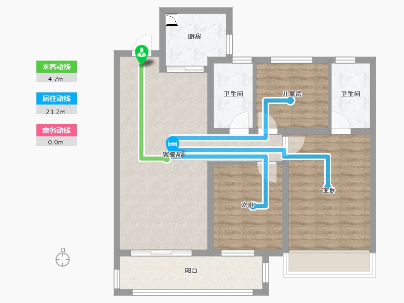 河南省-开封市-保利城-84.21-户型库-动静线