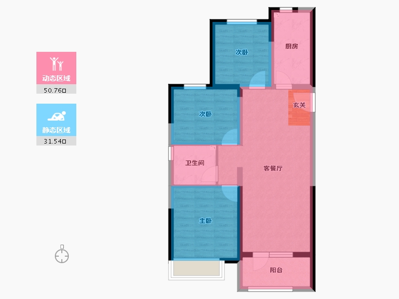 河北省-石家庄市-保利城-72.97-户型库-动静分区