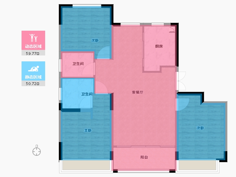 山东省-泰安市-开元盛世信园-100.00-户型库-动静分区