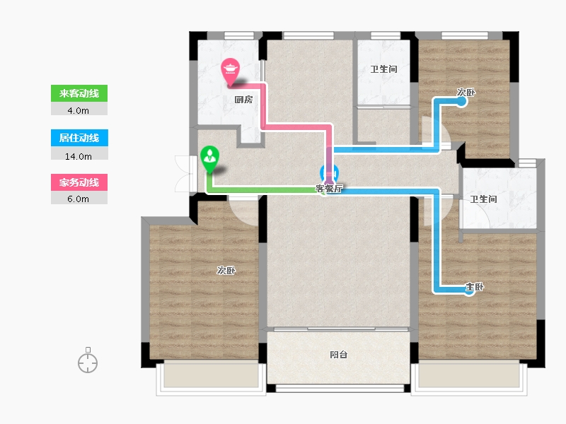 山东省-泰安市-开元盛世信园-101.00-户型库-动静线